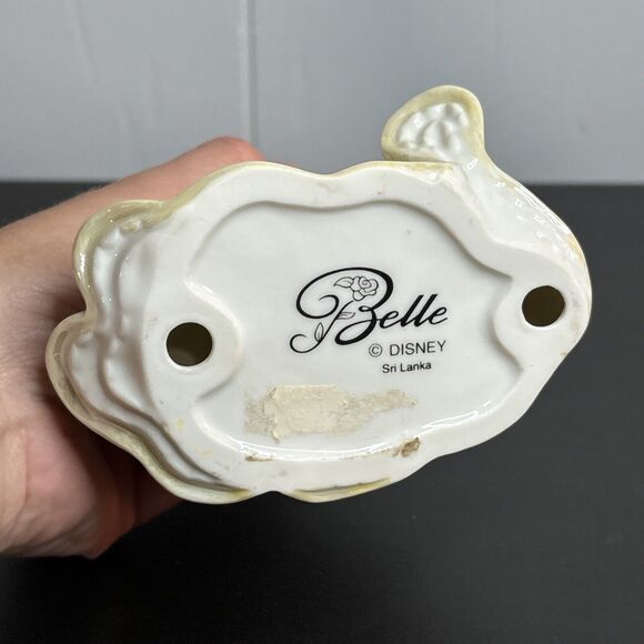 Disney 6" Ceramic Figurine Princess Belle Shiny Dress Beauty And The Beast - Picture 8 of 9